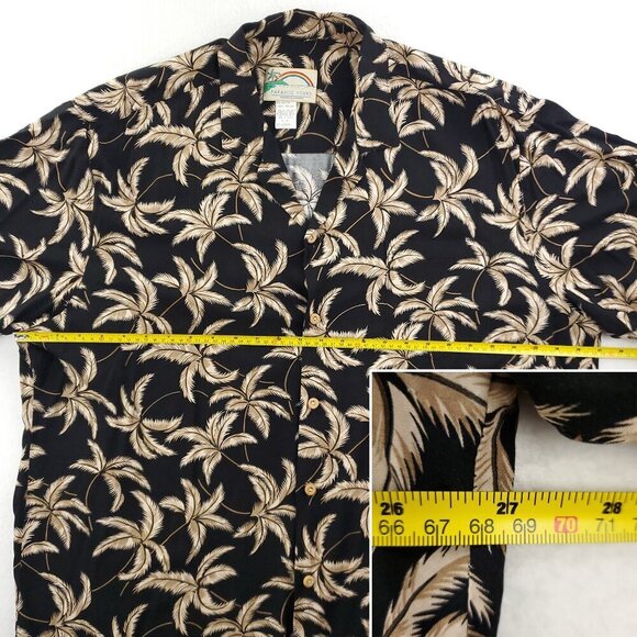 Paradise Found Hawaiian Shirt Palm Trees Vintage Honolulu Made USA Men's 2XL - Picture 9 of 12